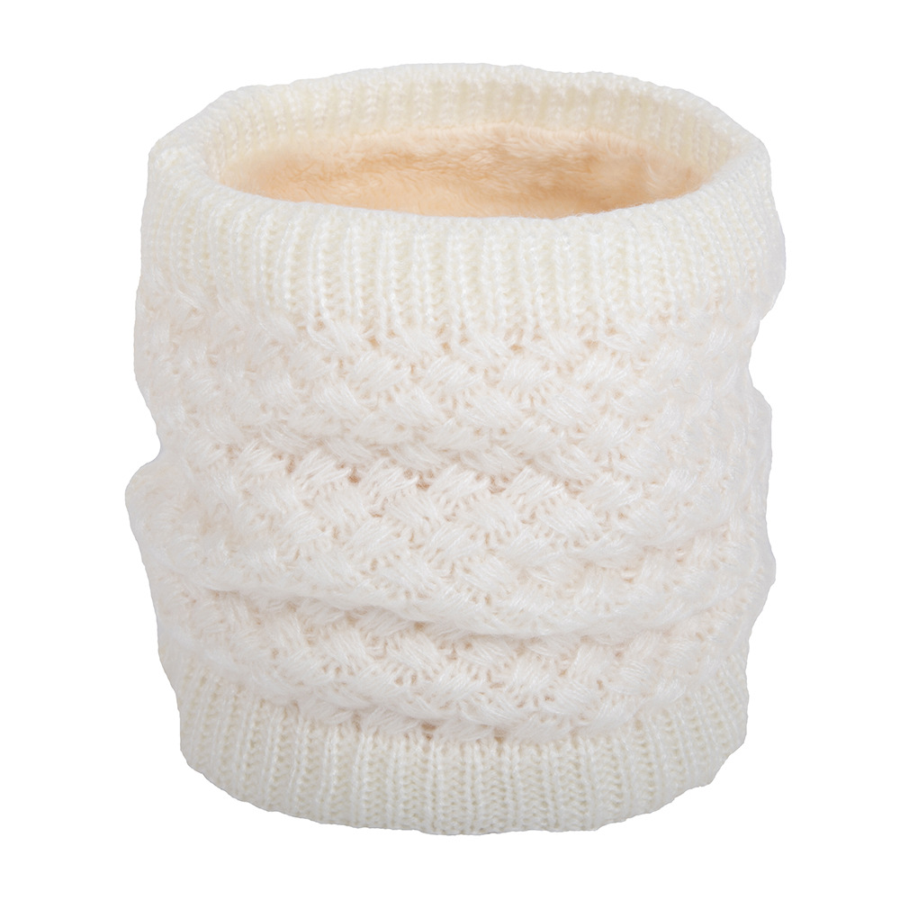 Winter plus velvet warm wool knitted bib cover