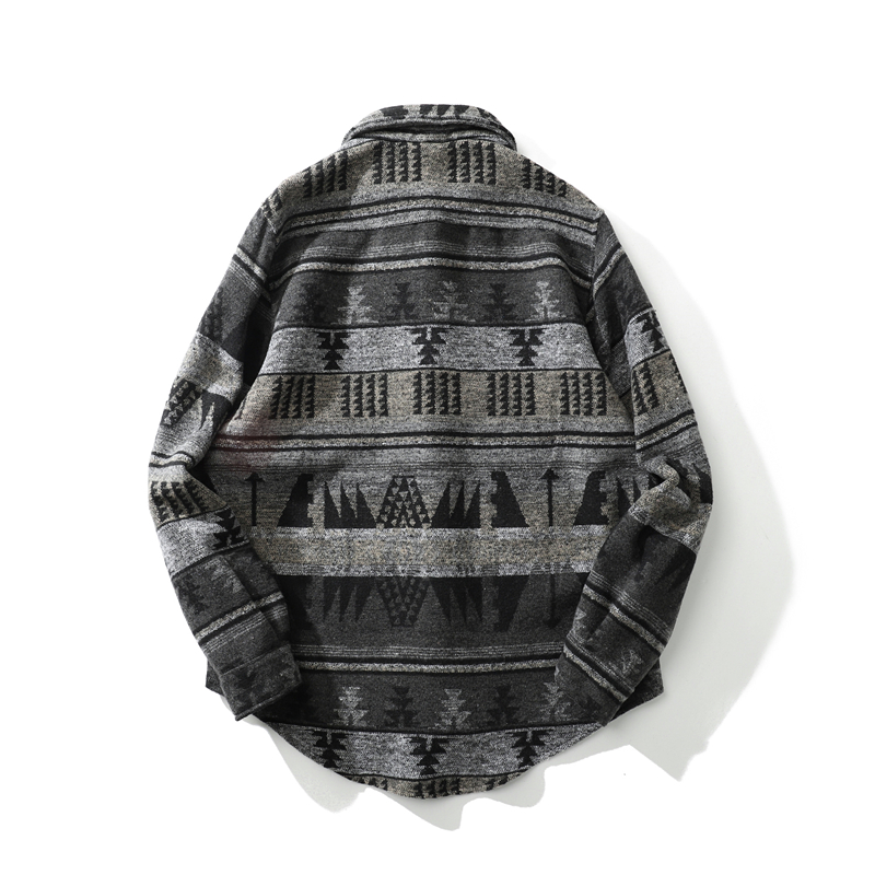 Autumn and winter retro ethnic style long-sleeved shirt