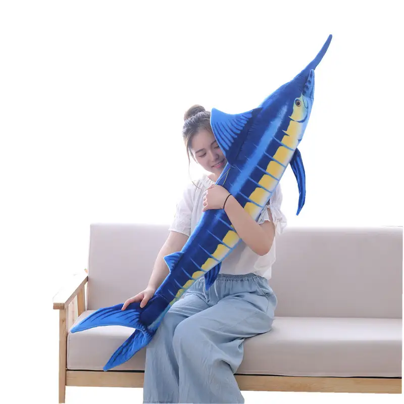 Soft toy simulation shark blue marlin doll