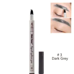 Waterproof Natural Eyebrow Pen Four-claw Eye Brow Tint Fork Tip Eyebrow Tattoo Pencil - Dark Grey - View 1