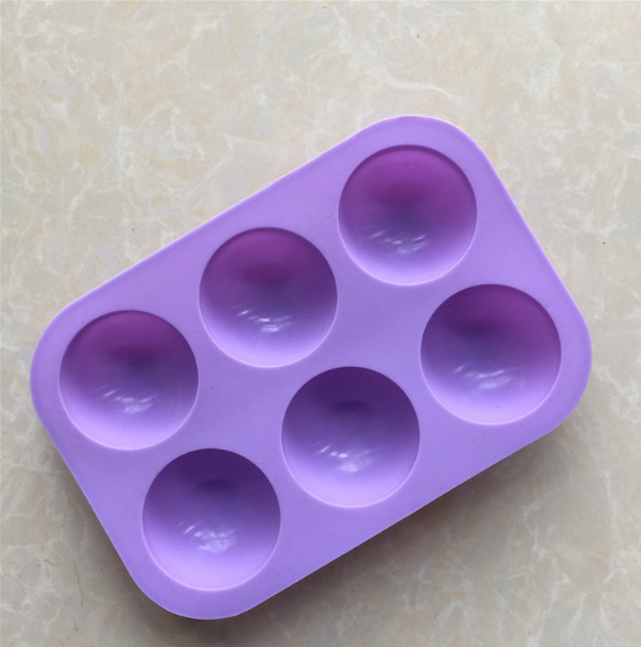 Silicone cake mold 6-hole semi-circular ball shape