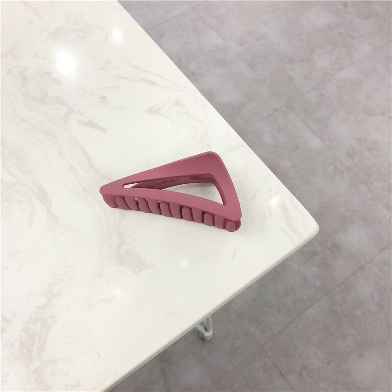 Retro ins wind frosted texture color plastic hairpin new Rose Red - Shop at LoveMi