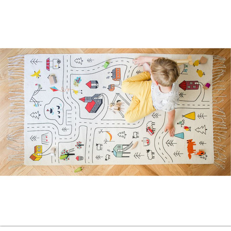 Multifunctional map game mat
