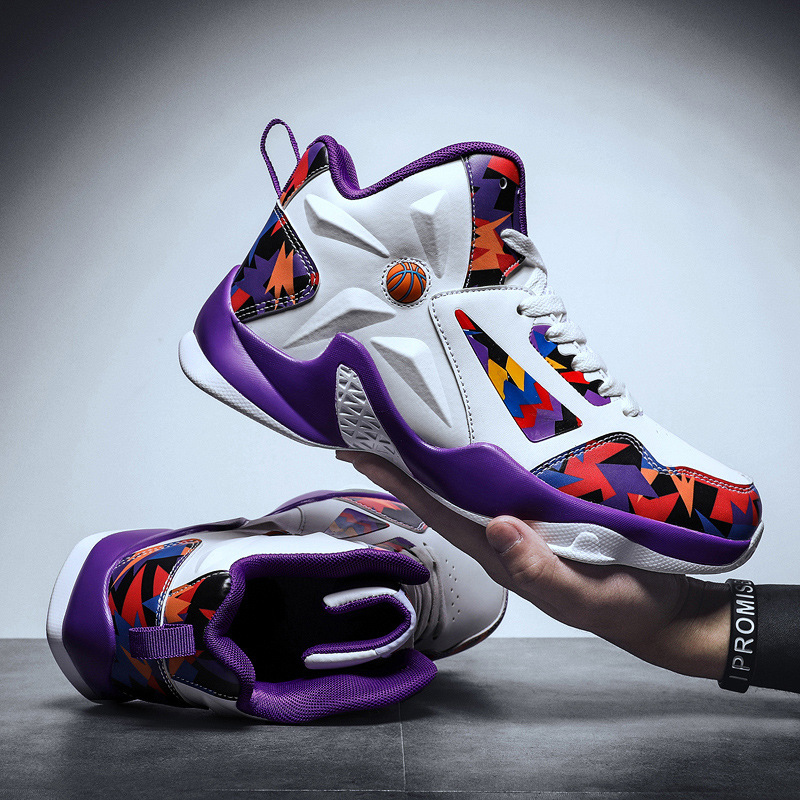 High-top men's shoes versatile sports lightweight soft-soled student basketball boots