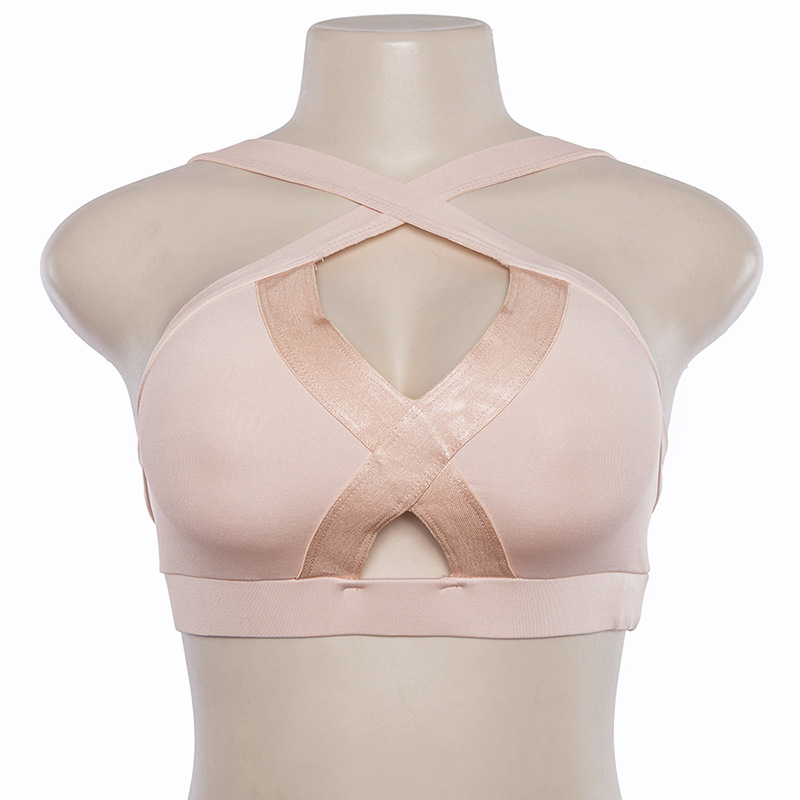 Europe and the United States cross border mesh breathable sexy low cut sports vest summer foreign trade explosion models Bra M - Shop at LoveMi