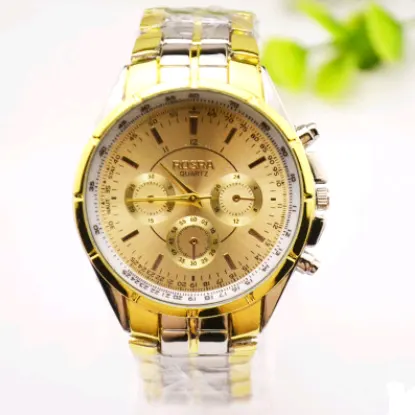 Three-eye Six-needle Fashion Steel Belt Watch Men's