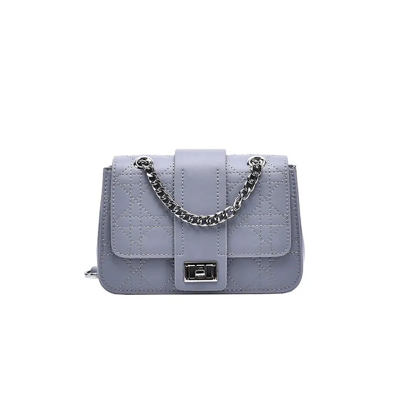 Fashion Small Fragrance Wild Ins Messenger Bag Net Red Chain Shoulder Bag - Blue