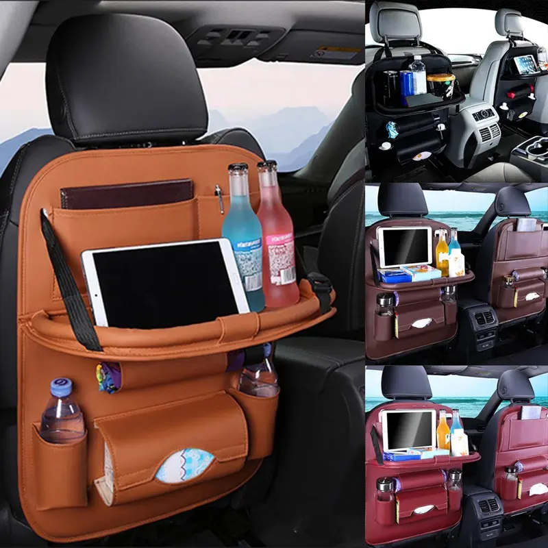 Universal Multifunctional Car Seat Bag with Foldable Table PU