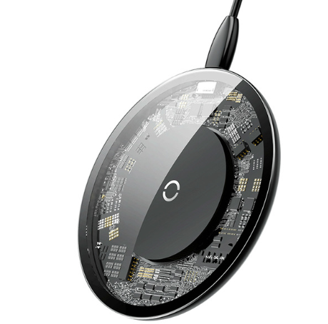 Minimal Wireless Charger Ultra-thin Portable Glass Transparent Mobile Phone Fast Charging Wireless