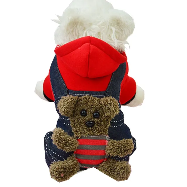 Dog hooded four legged padded coat Red - Shop at LoveMi