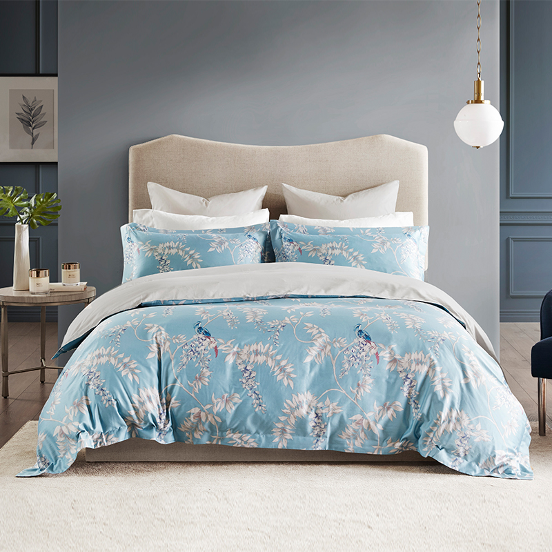 Four-piece set of long-staple cotton satin printed bedding — foto 2