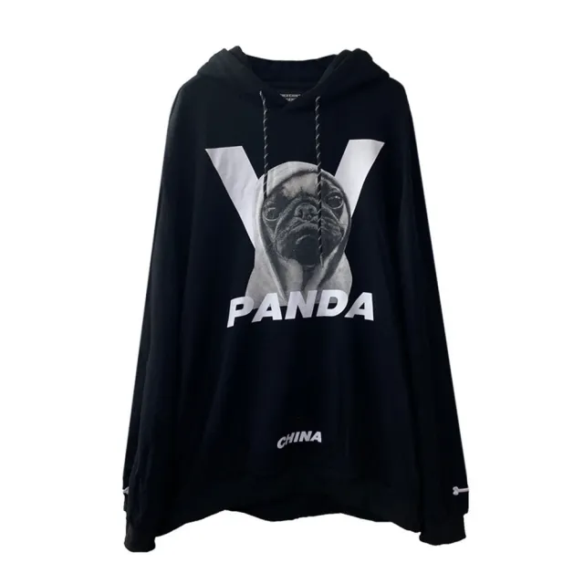 Trendy brand hoodie lazy trend loose pullover Black - Shop at LoveMi