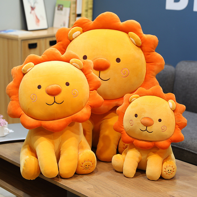 Birthday gift Sunflower lion doll plush toy pillow