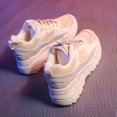 Wild old shoes women's warm cotton shoes - White - View 1