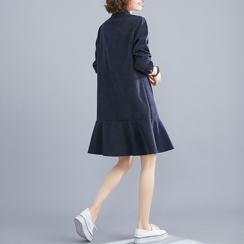 Spring new literary plus size dress women