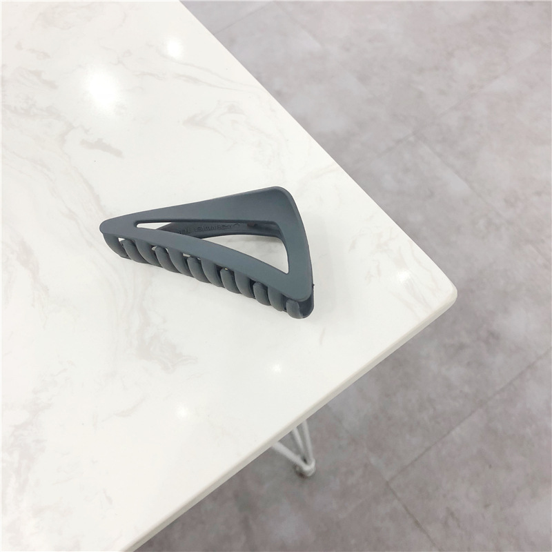 Retro ins wind frosted texture color plastic hairpin new Dark Grey - Shop at LoveMi