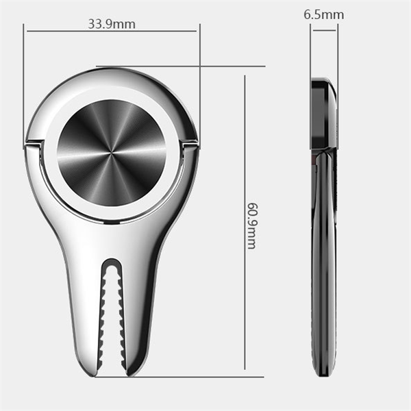 Car Special Bracket Mobile Phone Buckle Finger Buckle Creative Personality Multi-function Buckle Air Outlet Card Rack Metal Shell — foto 5