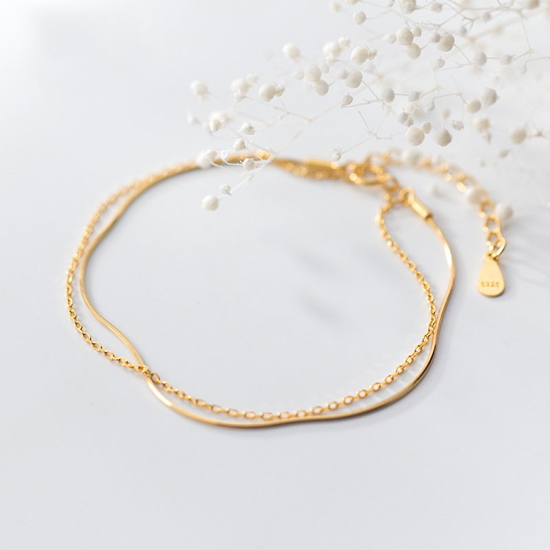 Snake Bone Double Bracelet