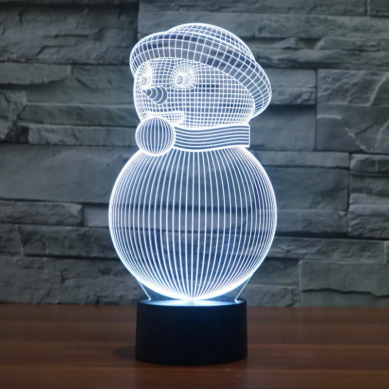 Christmas snowman colorful 3D lights – image 3