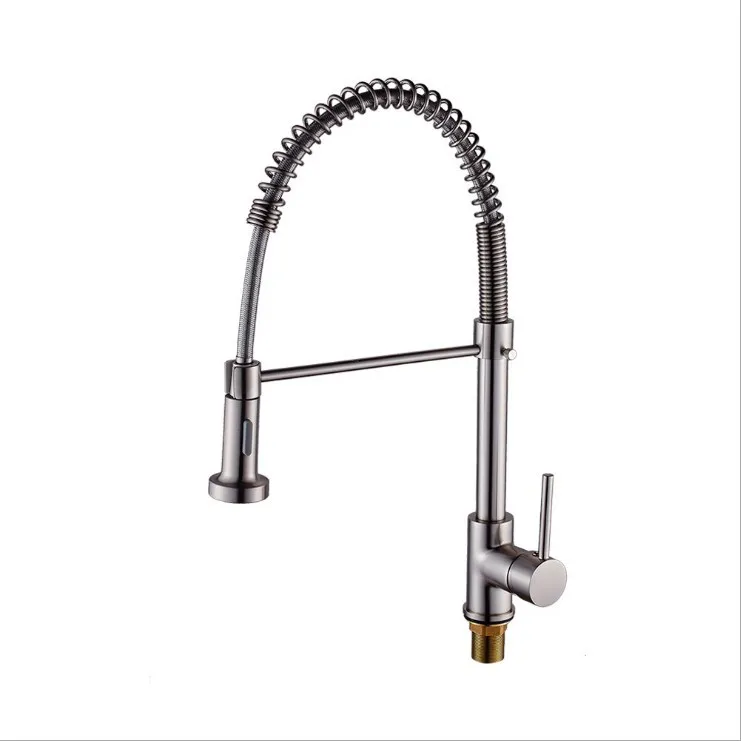Kitchen faucet full copper hot and cold water - Silver
