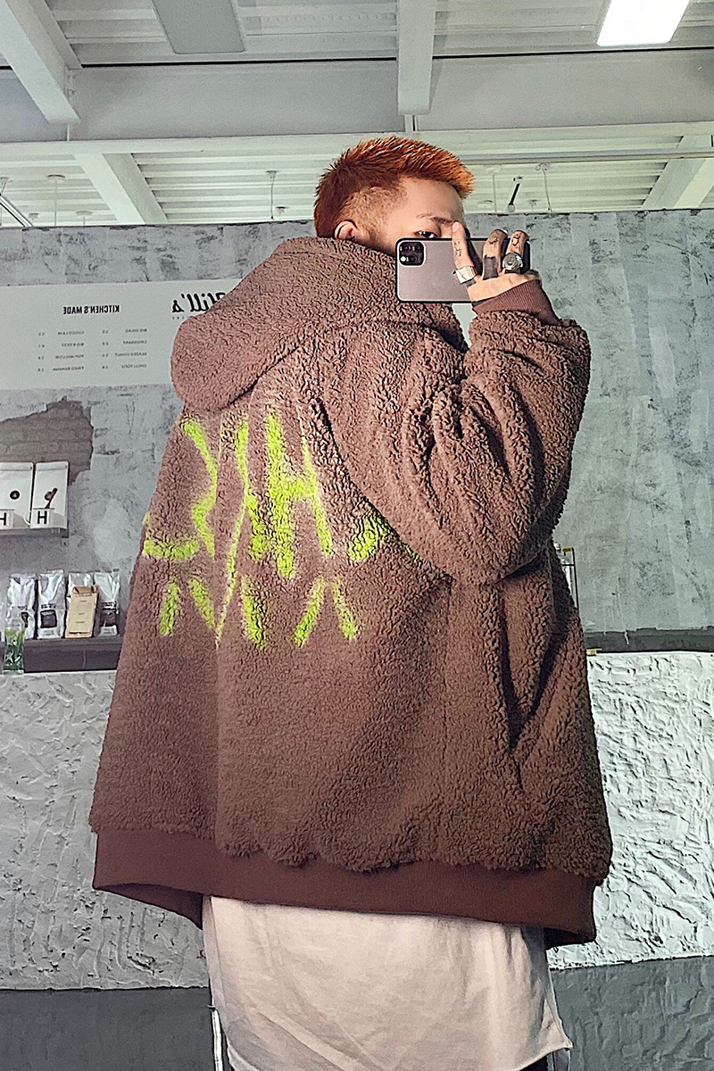 Soft waxy lamb wool coat