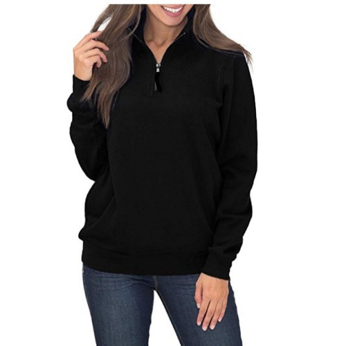 Long sleeve pocket zipper hoodie