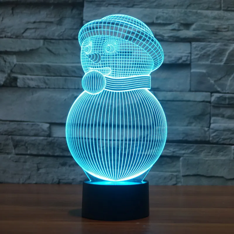 Christmas snowman colorful 3D lights – image 4