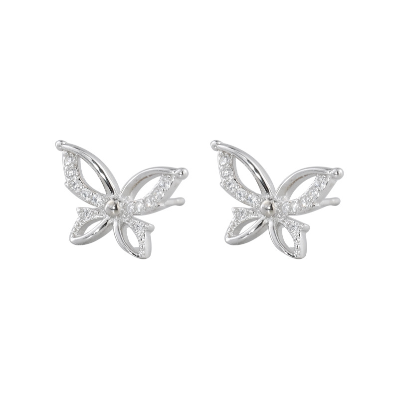 Fashion Hollow Butterfly Zircon Earrings