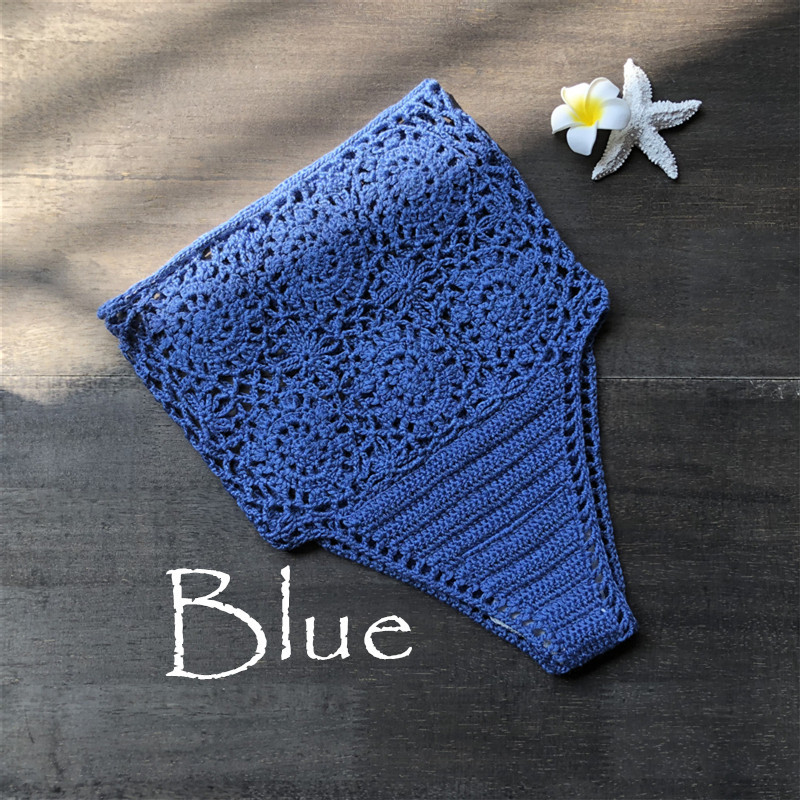 Woven cutout swimsuit shorts Blue - Shop at LoveMi