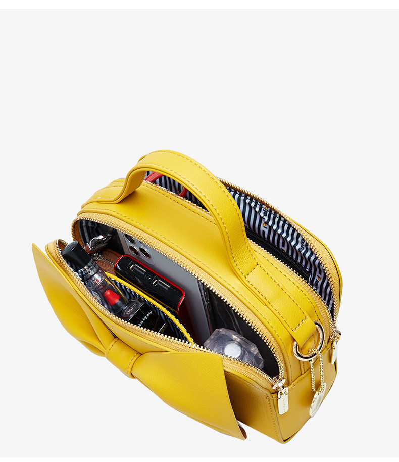 حقيبة كتف نسائية مزينة بعقدة على الطراز الكوري