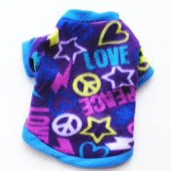 Pet puppy fall/winter polar fleece warm sweater - Blue - View 1