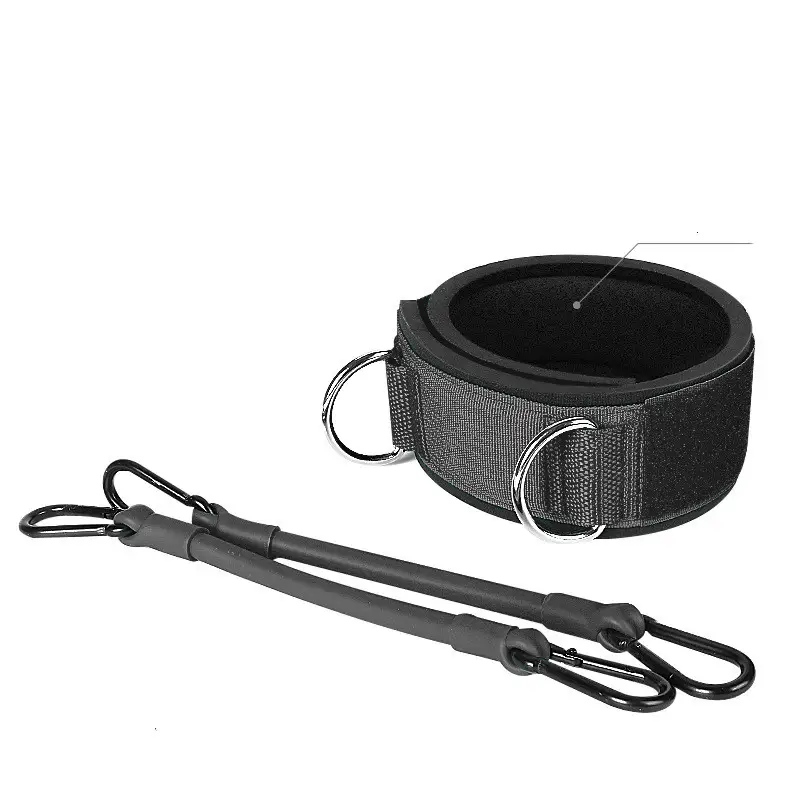 Adjustable Leg Resistance Band for Kick Training and Squats — Black, 40 pounds