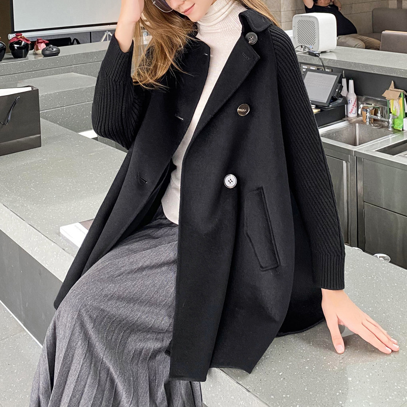 Double-sided woolen coat