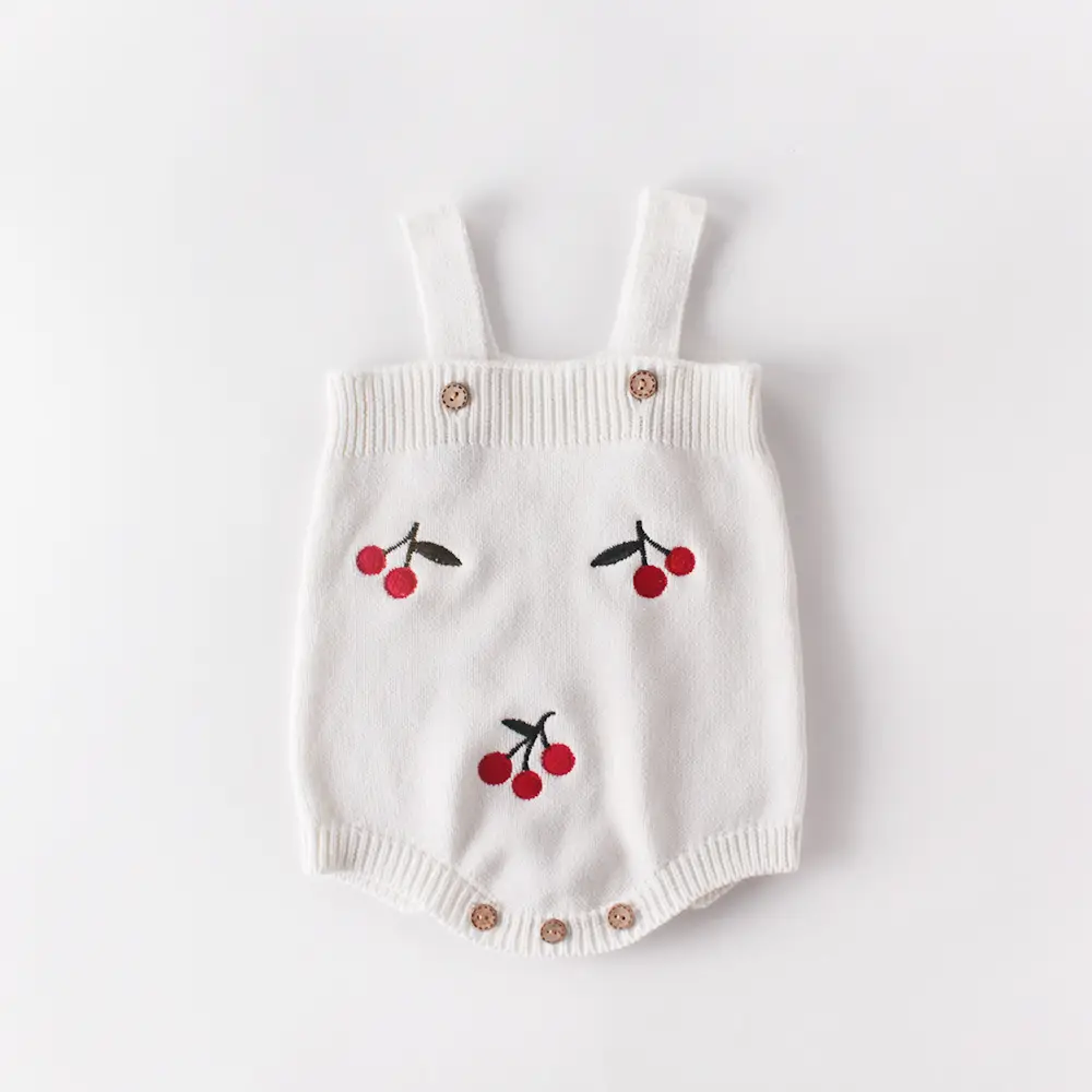 Girl Cherry Embroidered Blouse Ha Skirt