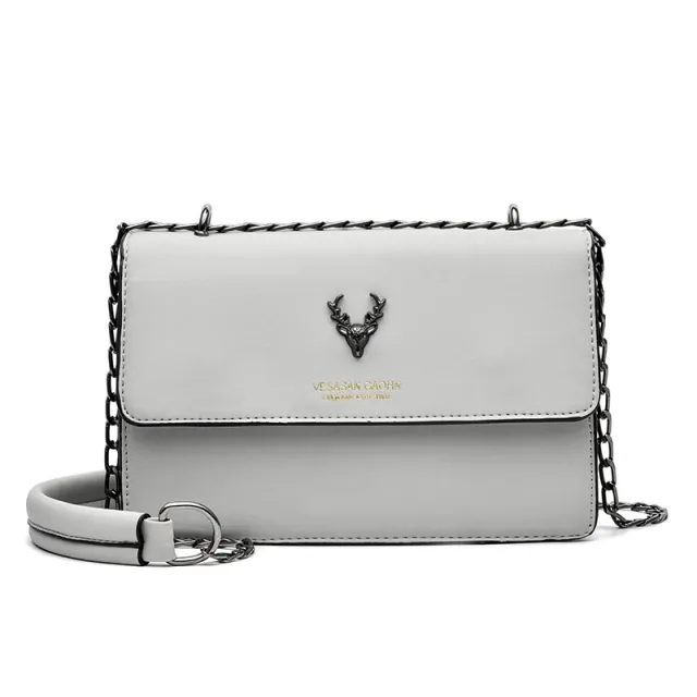 Fashion versatile chain messenger bag Grey - Shop at LoveMi