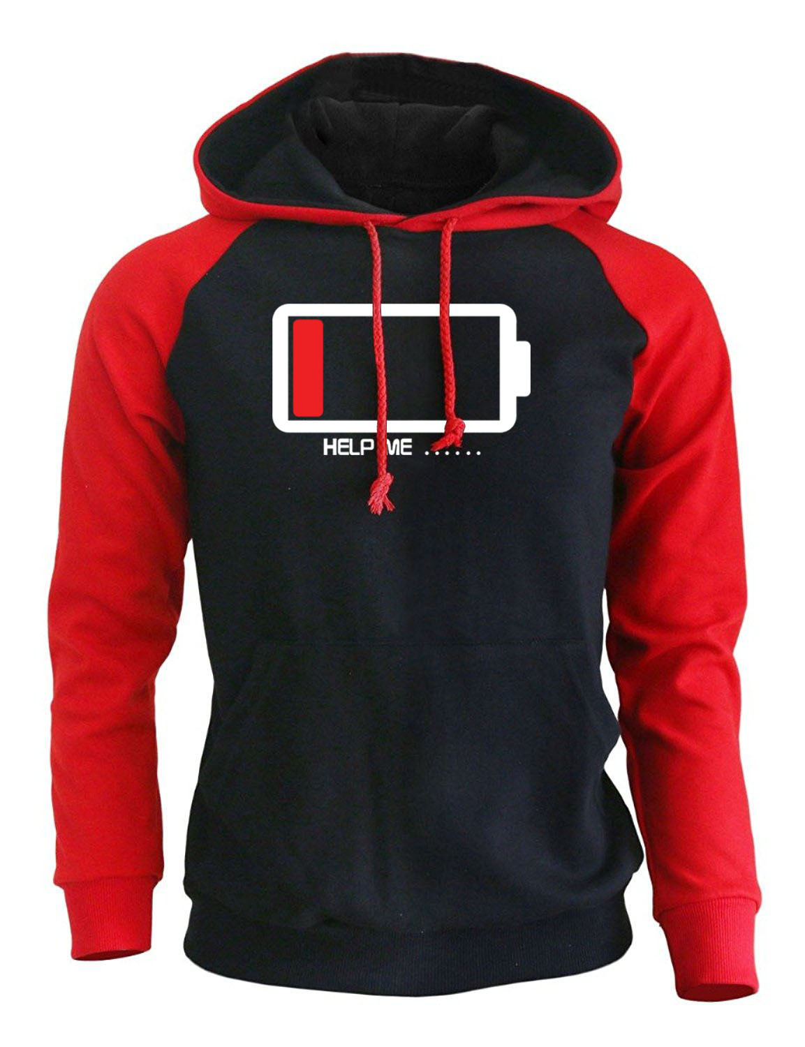 Fleece colorblock hooded sweatshirt