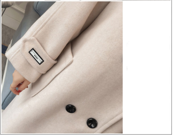 Women's mid-length Korean thick woolen coat
