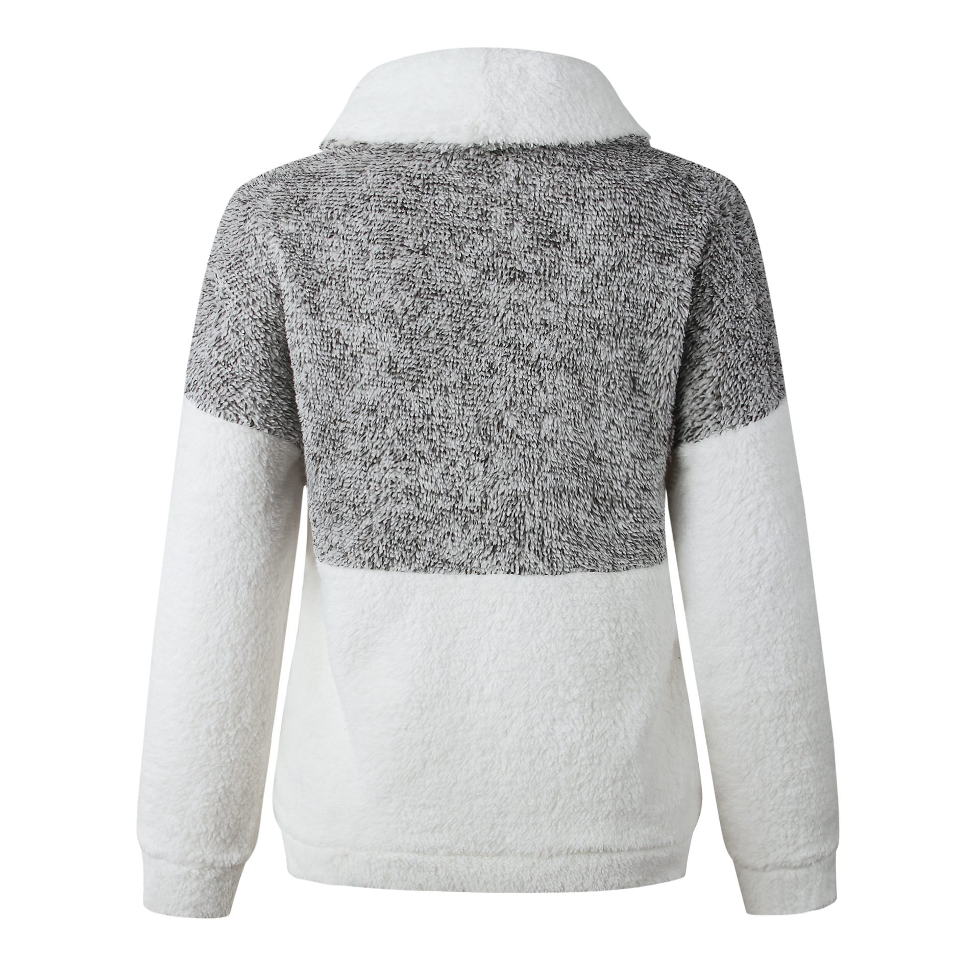 Sexy leopard print stitching pocket zipper women's sweater