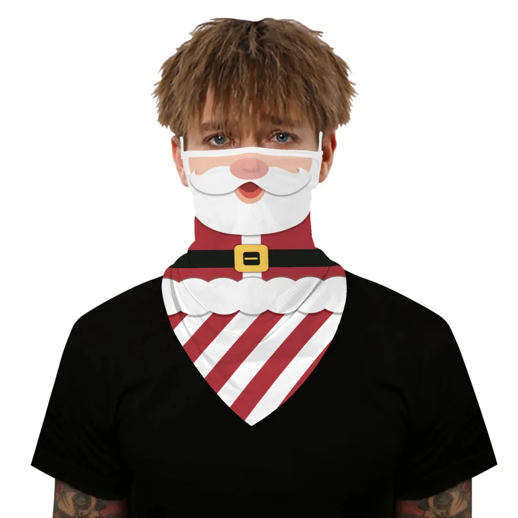 Christmas digital printing dustproof triangle scarf - M20