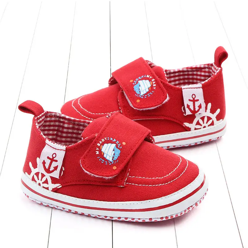 Soft-soled canvas shoes Velcro baby toddler shoes