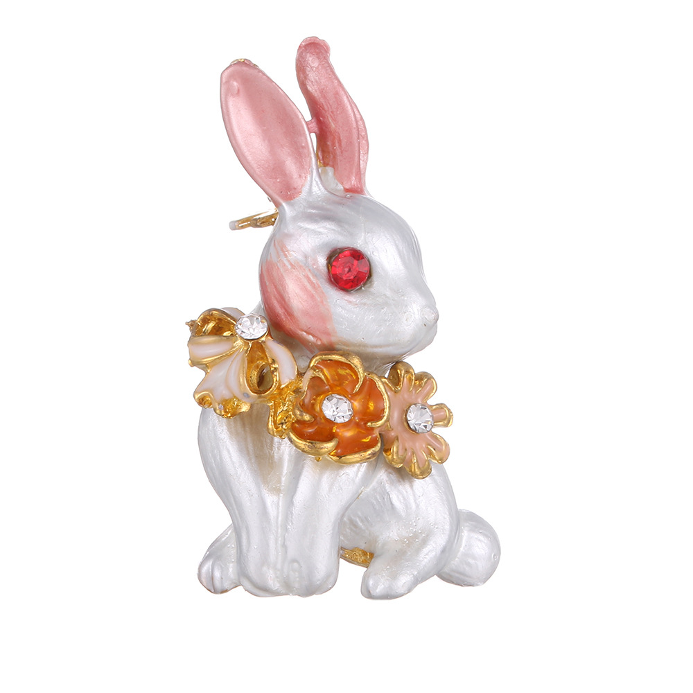 Enamel Rabbit Brooch, picture 3 of 4