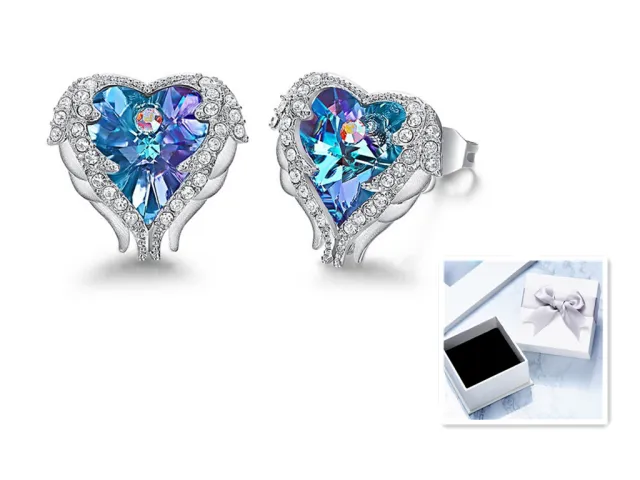 Heart Pendant Necklace Purple Earring - Shop at LoveMi