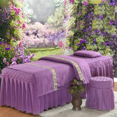 Beauty bed salon bed cover - Cute Purple - View 1