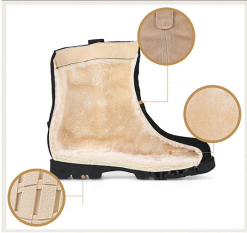 Women's autumn flat frosted velvet Martin boots