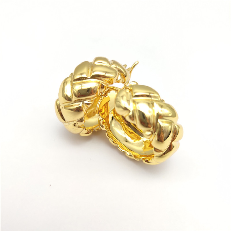 14k Real Gold Simple Glossy Triangle Earrings