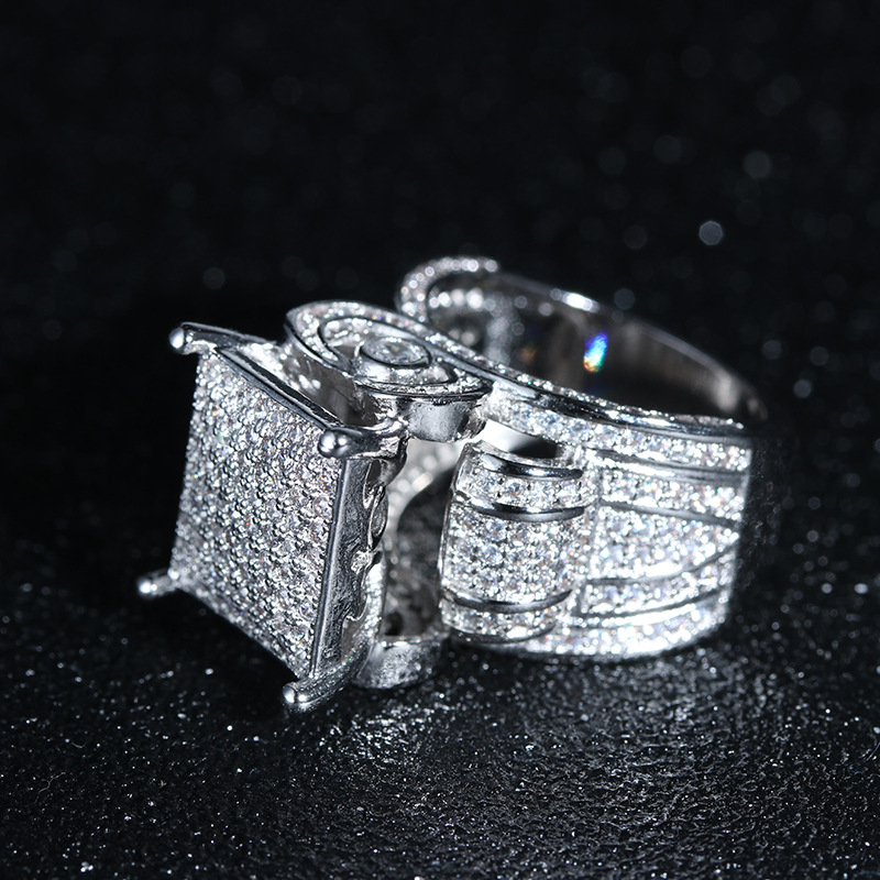 Exaggerated Cutout Ring in Platinum