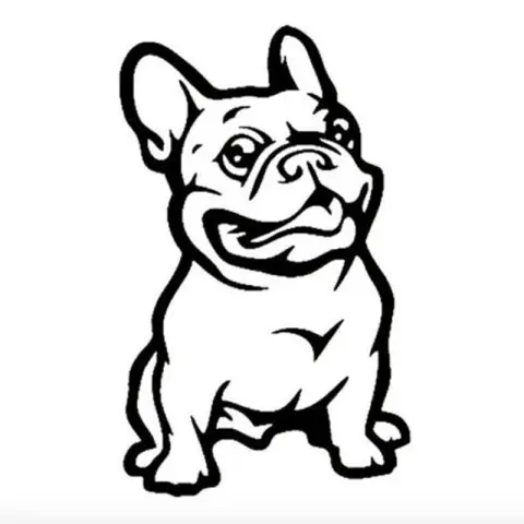 Bulldog Reflective Car Sticker