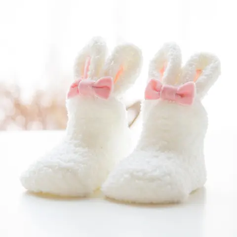 Winter Coral Fleece Baby Girls Socks Newborn Soft Cute