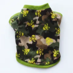 Pet puppy fall/winter polar fleece warm sweater - Skull - View 1