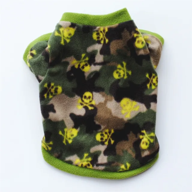 Pet puppy fall/winter polar fleece warm sweater Skull - Shop at LoveMi